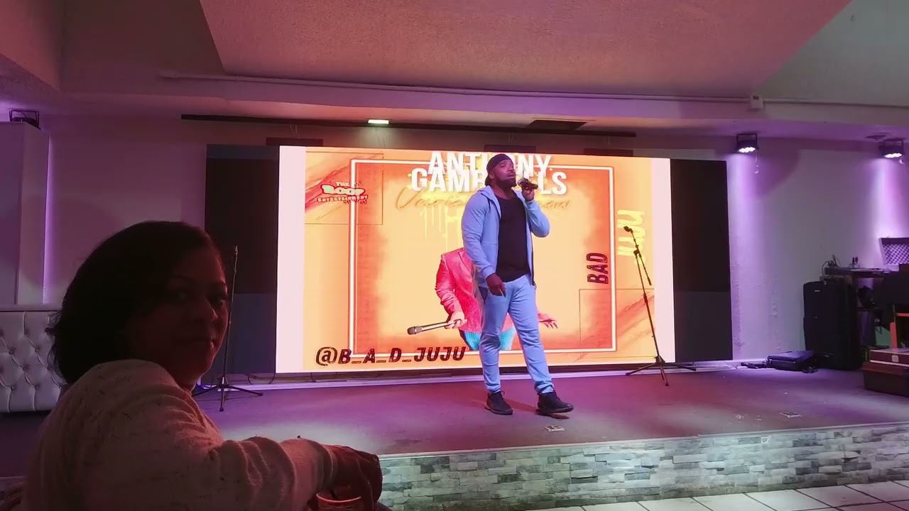Bad Juju performing a live comedy set