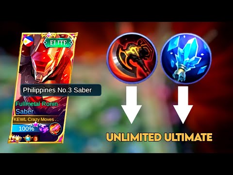 SABER UNLI ULTIMATE BUILD! YOU WON'T BELIEVE IT WILL WORKS 😱| TOP GLOBAL SABER GAMEPLAY