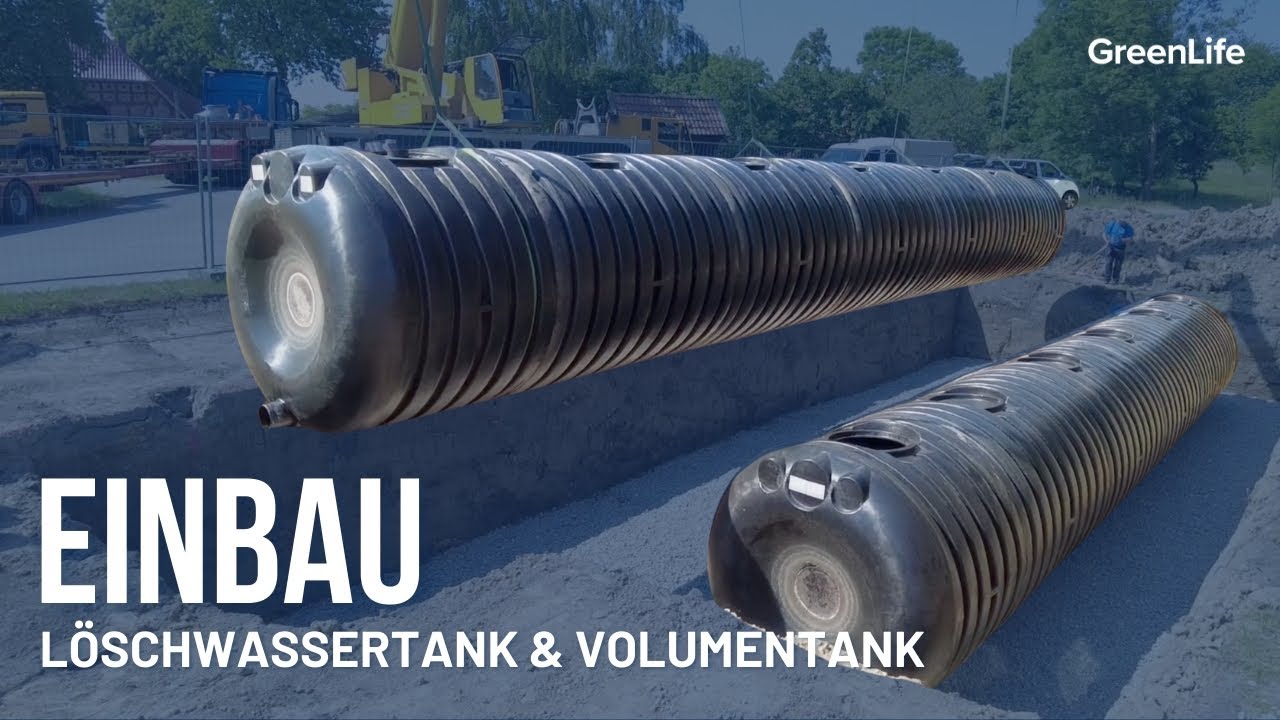 Löschwassertank unterirdisch - Einbau 55.800 Liter Löschwasserbehälter & 47.000 Liter Volumentank 💦✅
