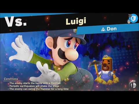 Super Smash Bros Ultimate : vs Luigi (Unlocks: Don) World of Light - Adventure Mode