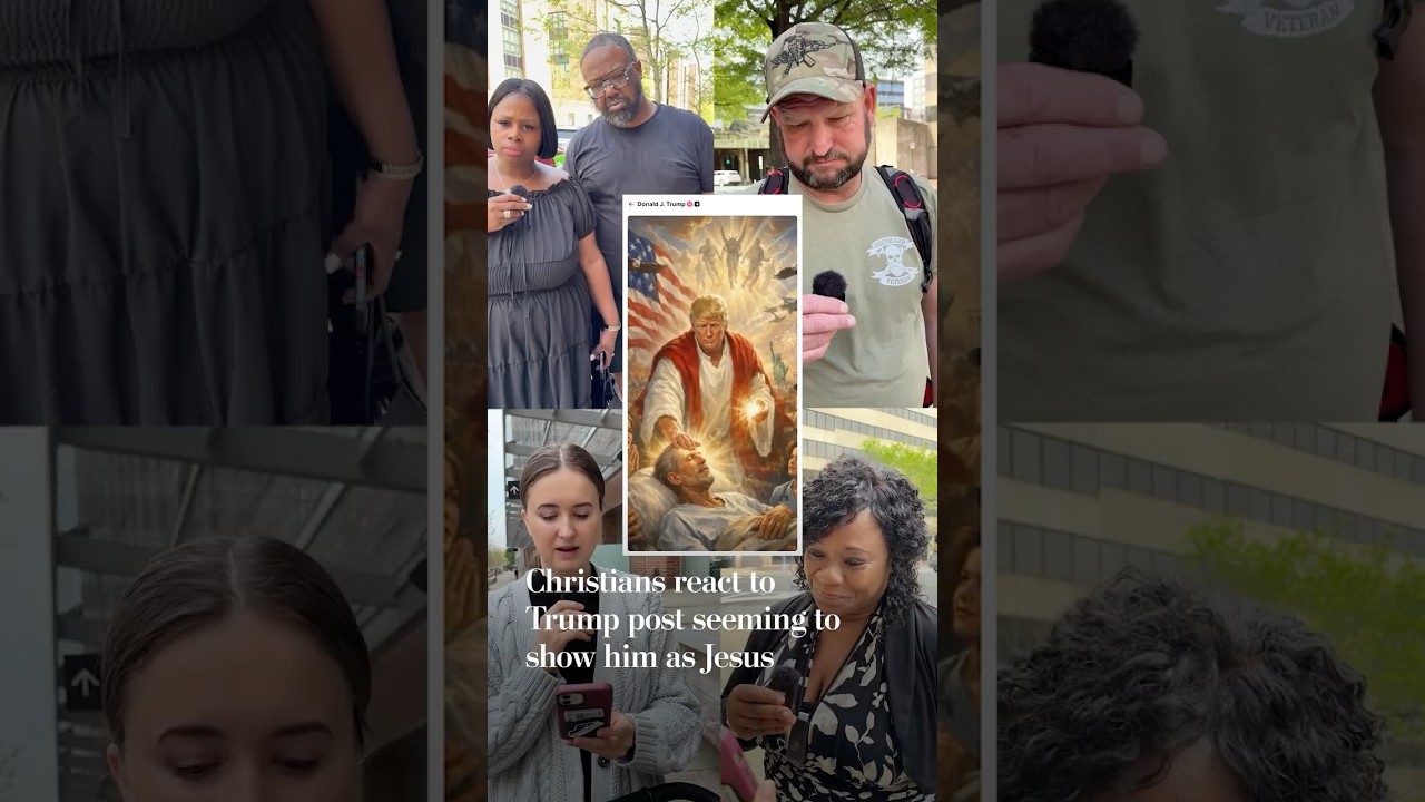 Christians react to Trump post seeming to show him as Jesus