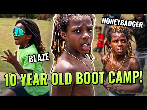 10 Year Old Football Combine Got CRAZY! Phenoms Blaze & D Honeybadger Take On NFL Level BOOT CAMP 😱