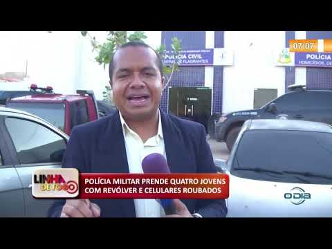 LINHA DE FOGO 15 01 2020 POLíCIA MILITAR PRENDE QUATRO JOVENS COM REVí“LVER E CELULARES ROUBADOS