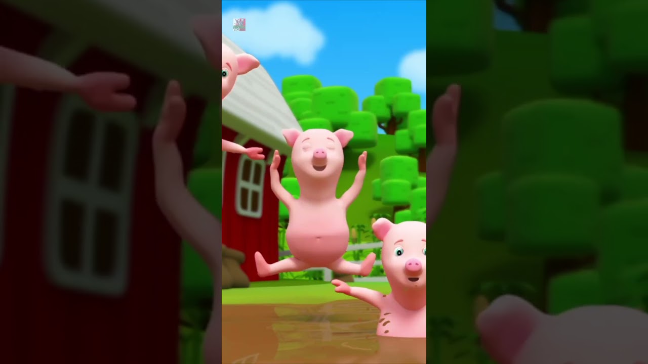 五匹の子ぶた  #Shorts #Ytshorts#Kidsmusic #Rhymes #Fivelittlepigs #Farmees #Learnandcount
