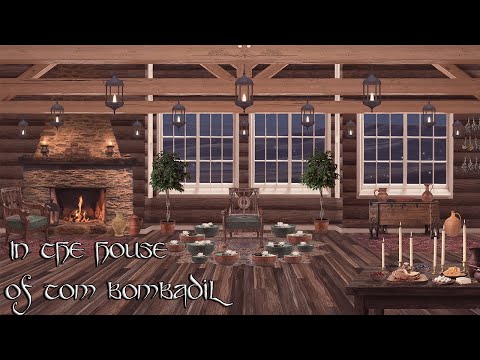The Lord of the Rings - In the House of Tom Bombadil Ambience (4K) | fireplace, crickets, sunrise