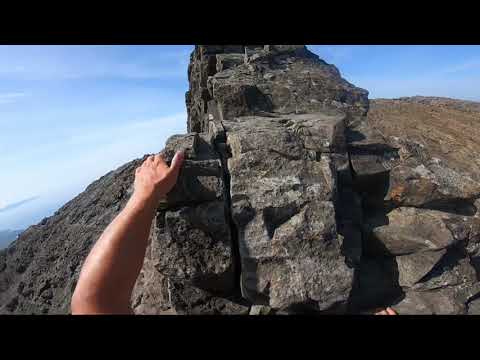 The Inaccessible pinnacle (in pinn) east ridge , Cuillin, Skye Soloed GoPro POV