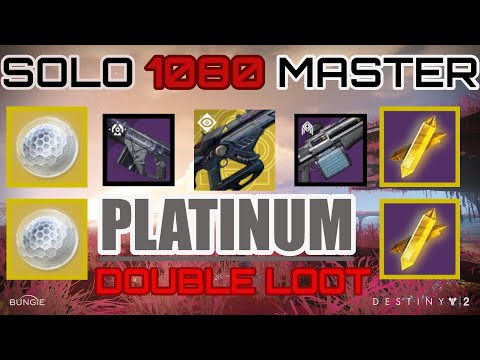 DOUBLE LOOT: Solo 1080 Ordeal Master Nightfall (Platinum) - Titan - A Garden World - Destiny 2