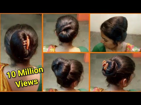 5 Easy & Quick Different Hairstyles | Bun Hairstyle Tutorial