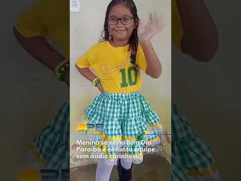 Menina se vê no Bom Dia Paraíba e encanta equipe com áudio carinhoso