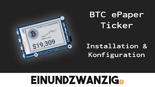 Tutorial - Bitcoin ePaper Ticker