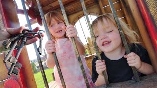 Trapped inside PiRATE PRiSON!!  can Adley &amp; Niko escape the ship and play with water balloon babies?