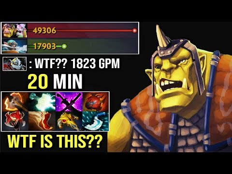 WTF IS THIS 8 Slot in 20 Min 1823 GPM Madness Alchemist Epic Pro Farm Style by Waga Dota 2