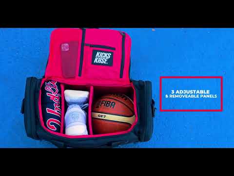 Kickskase KXKS Duffel Bag 黑/粉紅 球鞋 球衣 相機 籃球 行李袋 包包