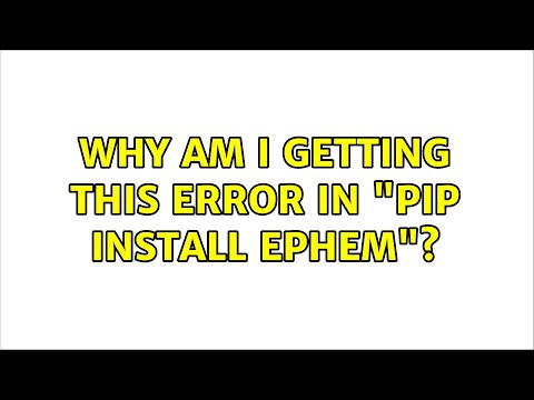 Why am I getting this error in "pip install ephem"?