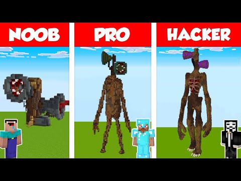 WiederDude - Minecraft NOOB vs PRO vs HACKER: SIREN HEAD HOUSE BUILD CHALLENGE in Minecraft / Animation