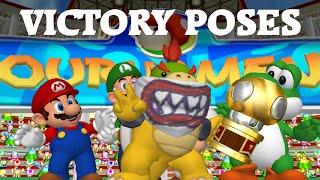 Mario Power Tennis - All Character Trophy Celebrations (HD)
