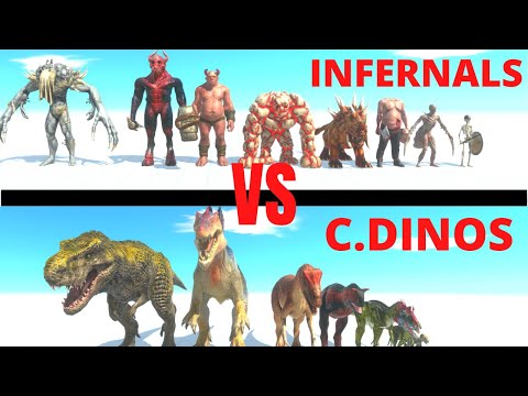 1V1 - CARNIVORE DINOS VS INFERNALS - TOURNAMENT - ANIMAL REVOLT BATTLE SIMULATOR