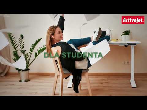 Elektriliselt reguleeritav kontorilaud Activejet ET119S-B, 120 x 60 cm, valge - Video
