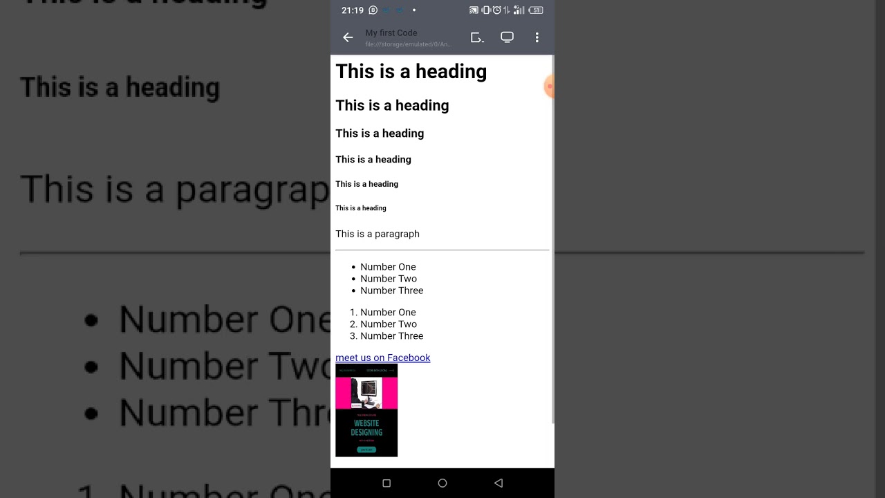Lesson 7: Basic HTML Element (Table)