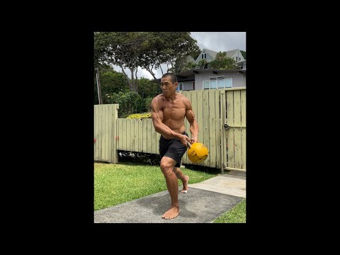 Day 355 FitPro Hawaii Workout-12-16 kg. Kettlebell Reverse Lunge Orbit-May 7, 2021, 11:08 am