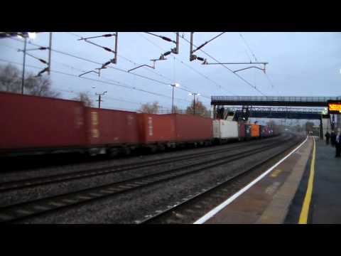 Freightliner Class 66, 66501, 4M95 Passing through Rugeley Trent Valley (26th November 2013)
