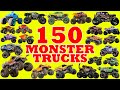 TOP 150 MONSTER TRUCKS Most Powerful Monster Jam Trucks Bigfoot Grave Digger Megalodon Max D
