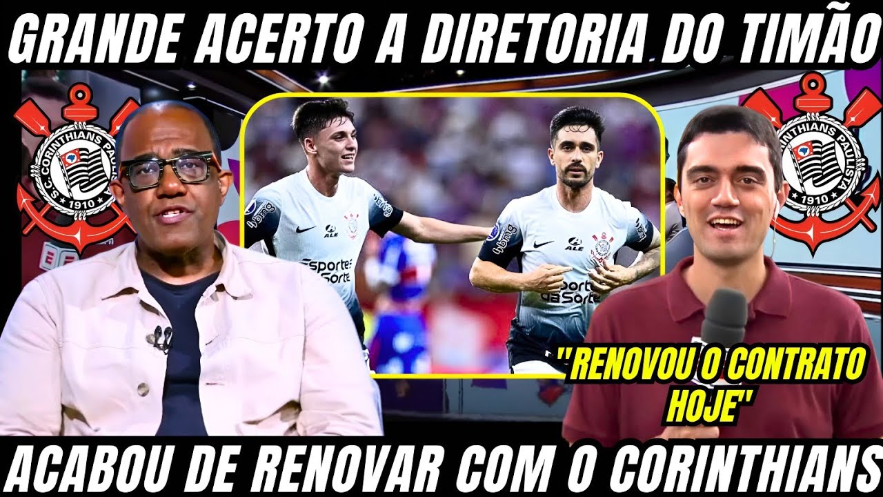 TIMÃO ACABA DE ACERTAR A RENOVAÇÃO DE CONTRATO COM MEIA / BAITA ACERTO DA DIRETORIA DO CORINTHIANS!