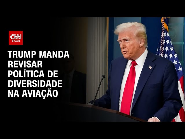 Trump manda revisar política de diversidade na aviação | CNN PRIME TIME