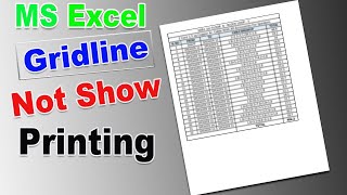 How To Print Gridline in MS Excel | Lines not show during print in ms excel