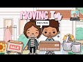 MOVING INTO BIG FAMILY HOUSE 🏡 || *WITH VOICE* || Toca Boca Life World 🩵