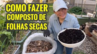 HOW TO MAKE DRY LEAVES COMPOST // STEP BY STEP @hortadajaponeuza123