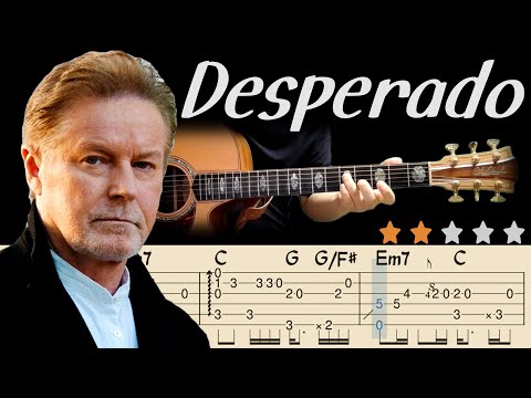 ????Desperado - EaglesㅣAcoustic Fingerstyle Guitar TutorialㅣTabs & ChordsㅣDon HenleyㅣFingerstyle Cover