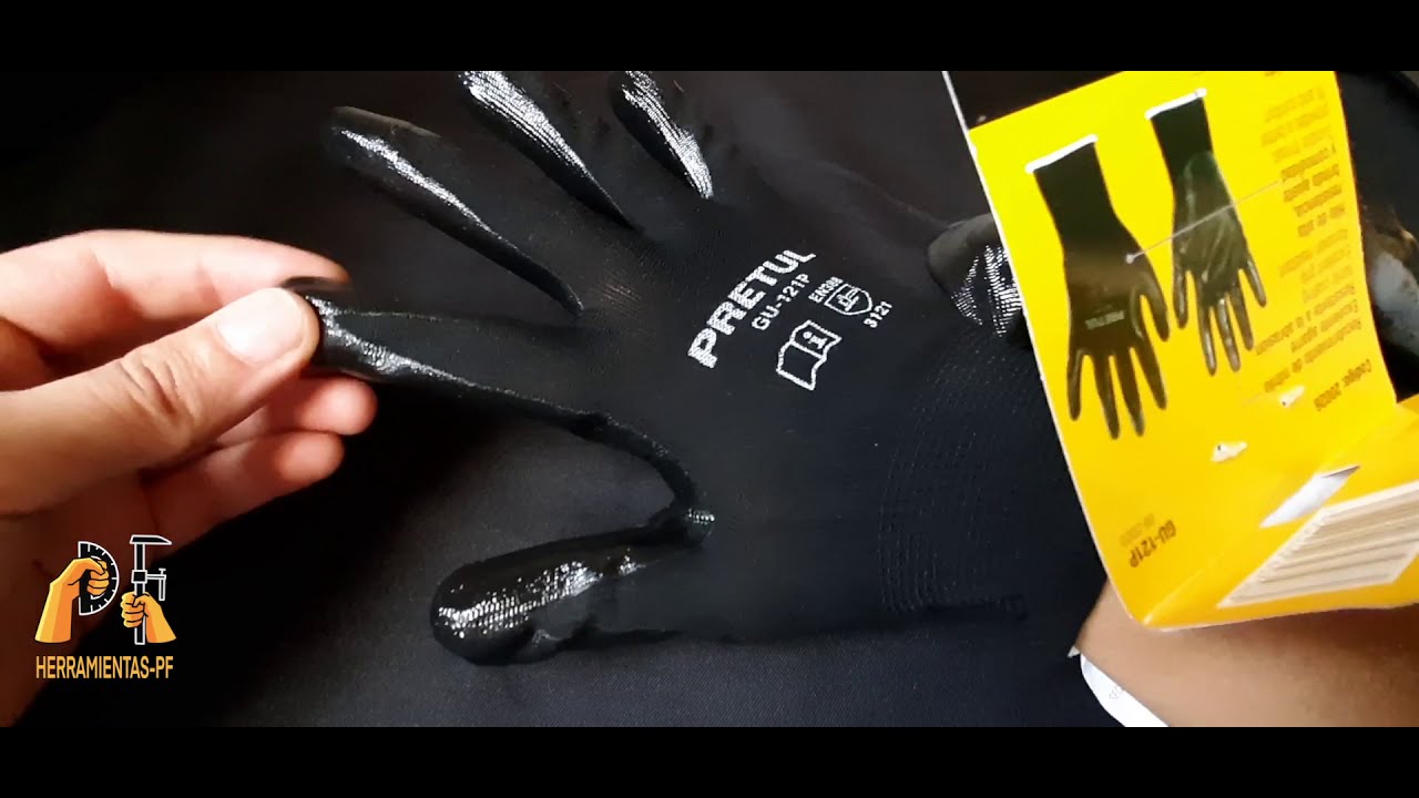 Unboxing// Guantes Textiles Recubiertos de Nitrilo//(PRETUL)// Herramientas Pf