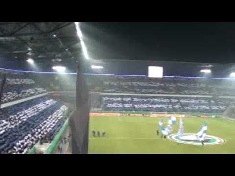 MSV Duisburg - Energie Cottbus DFB Pokalhalbfinale am 01.03.2011 Choreographie
