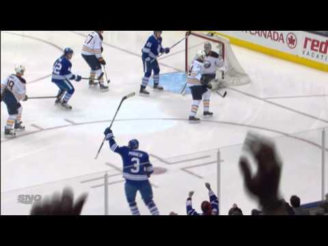 Dion Phaneuf's 100th Goal - Sabres 1 vs Leafs 1 - Feb 21st 2013 (HD)
