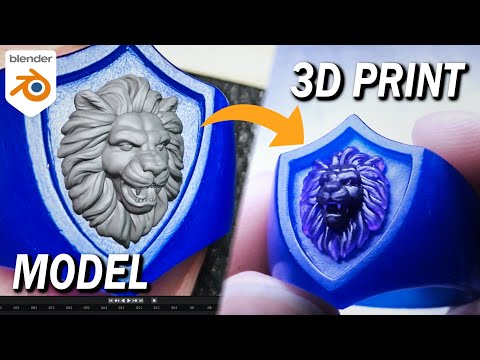 Preparing a Model for 3D printing in Blender - Shield Ring Part 3