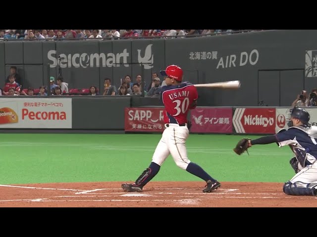 【2回裏】移籍後初ヒット!! ファイターズ・宇佐見がタイムリー2ベースを放つ!! 2019/7/2 F-L