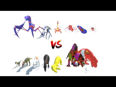 Carnivore Dinosaurs VS Giant Invertebrates - Animal Revolt Battle Simulator