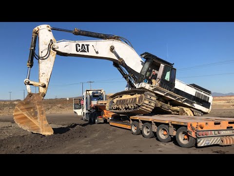 Transporting The Caterpillar 375 Excavator - Fasoulas Heavy Transports