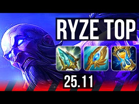 RYZE vs JAX (TOP) | 13/2/8, 1000+ games, Godlike | KR Grandmaster | 25.11
