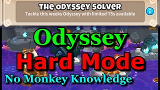 BTD6 Odyssey - Hard Mode - No Monkey Knowledge - Tutorial  (The Odyssey Solver)