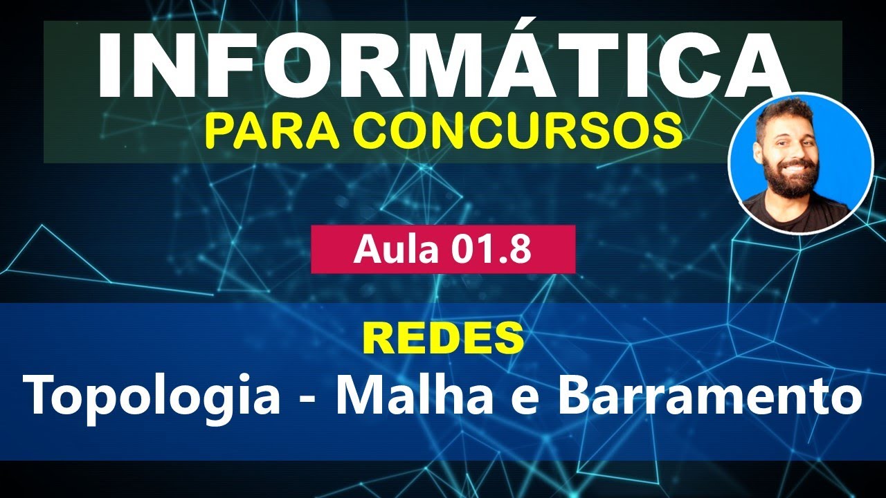 Informática para Concursos - Aula 01.8 - Redes - Topologia - Malha e Barramento