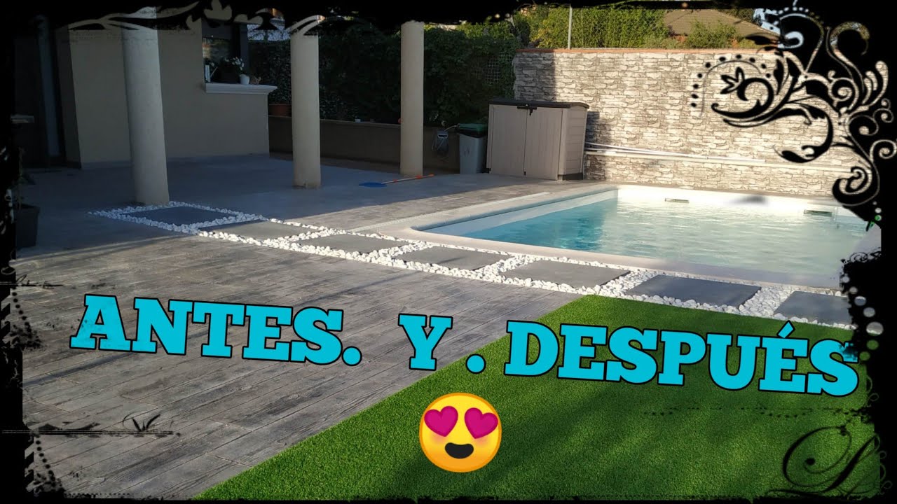 Watch Antes y después - trabajos Con concreto impreso - monocapa - dibujos para piscinas Now Antes y después - trabajos Con concreto impreso - monocapa - dibujos para piscinas