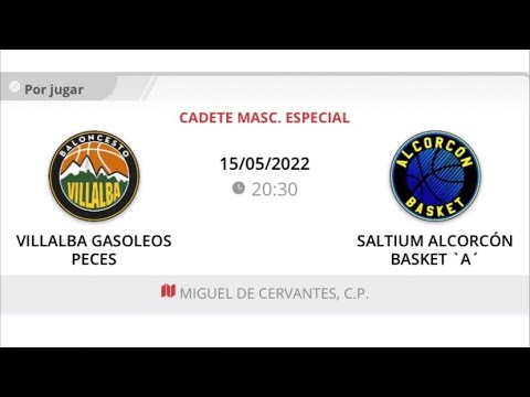 Cadete masc A VILLALBA GASÓLEOS PECES - ALCRCON BASKET