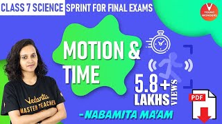 Motion and Time Class 7  Class 7 Science Sprint fo