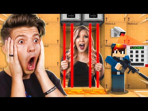 Saving Brianna from a Cardboard Minecraft Prison!
