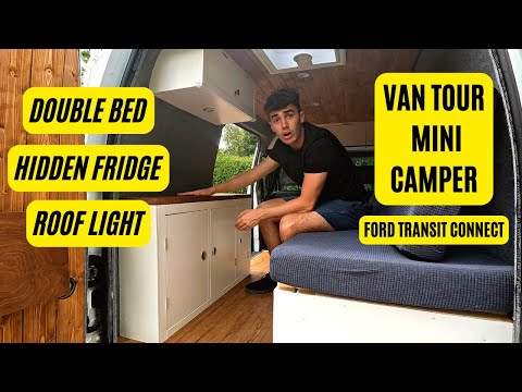 FULL VAN TOUR | Mini Camper Van | Ford Transit Connect