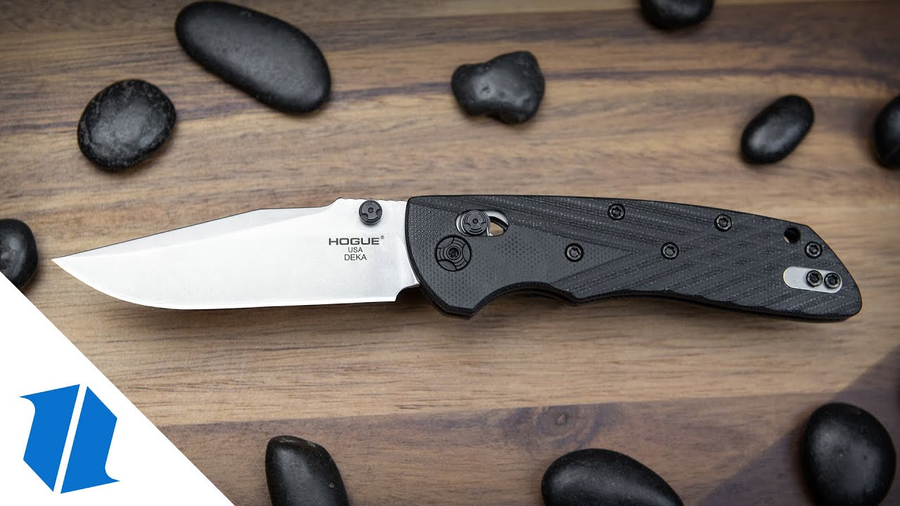 Hogue Knives Deka Clip Point Pocket Knife FDE G-Mascus (3.25" Black 20CV)