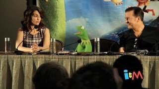 Muppets Most Wanted press conference w/ Tina Fey, Ricky Gervais, Kermit, Miss Piggy, Sam Eagle