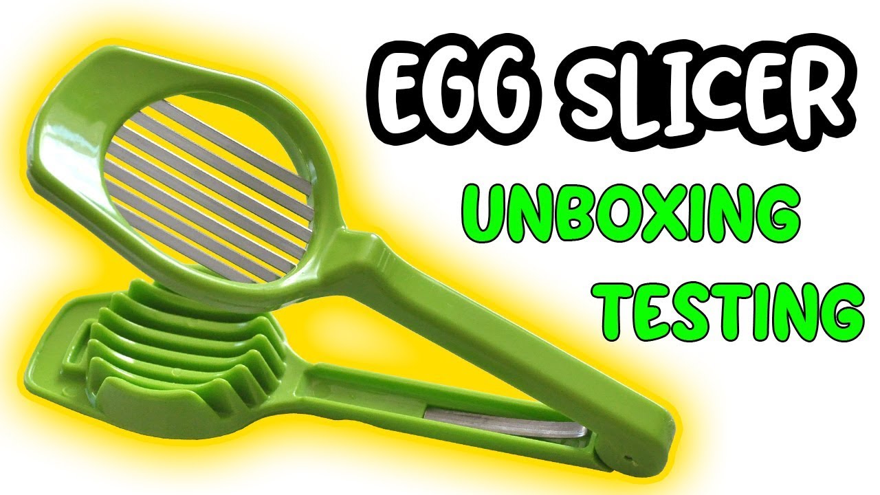 Egg Slicer Stainless Steel Handheld Egg Cutter Avocado Mushroom Kiwi Cutter Unboxing and Testing